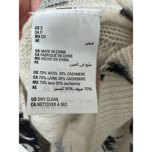 INC International Concepts Men's Cashmere Dye-Splattered Cardigan - White S - Picture 3 of 7